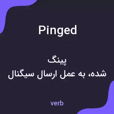 معنی pinged به فارسی