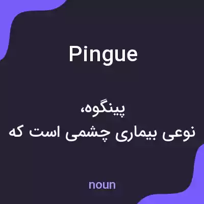 معنی pingue به فارسی معنی pingue به فارسی