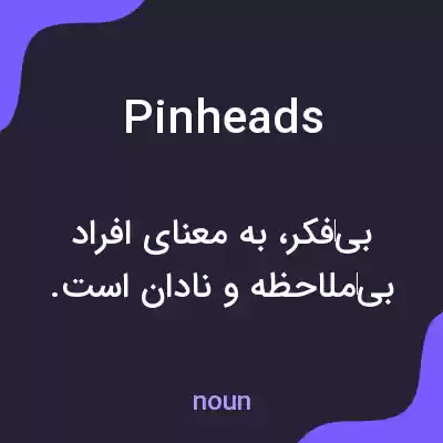 معنی pinheads به فارسی معنی pinheads به فارسی