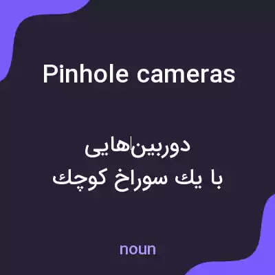 معنی pinhole cameras به فارسی معنی pinhole cameras به فارسی