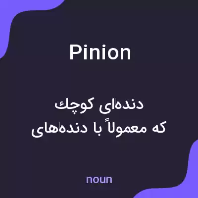 معنی pinion به فارسی معنی pinion به فارسی