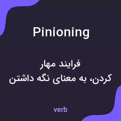 معنی pinioning به فارسی معنی pinioning به فارسی