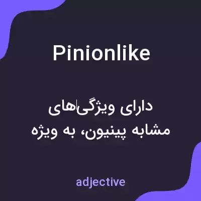 معنی pinionlike به فارسی معنی pinionlike به فارسی