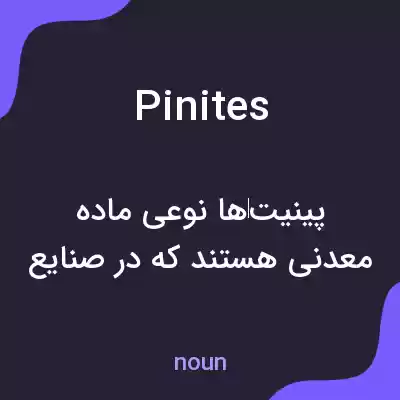 معنی pinites به فارسی