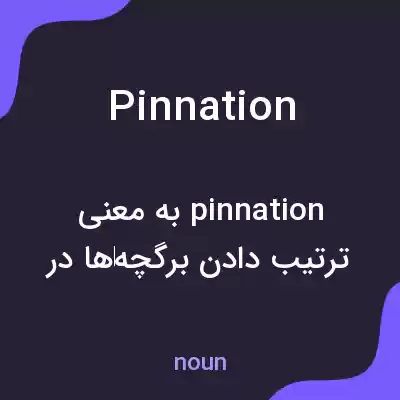 معنی pinnation به فارسی معنی pinnation به فارسی