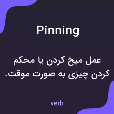 معنی pinning به فارسی معنی pinning به فارسی