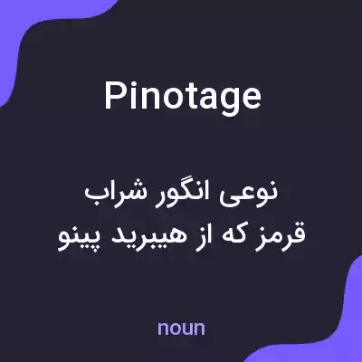 معنی pinotage به فارسی معنی pinotage به فارسی