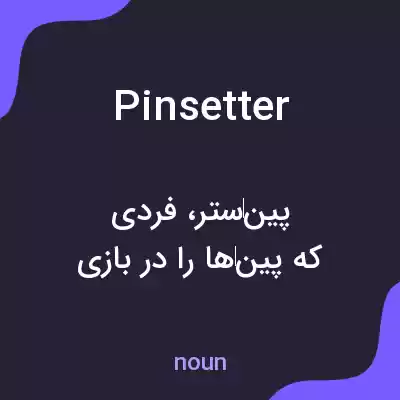 معنی pinsetter به فارسی معنی pinsetter به فارسی