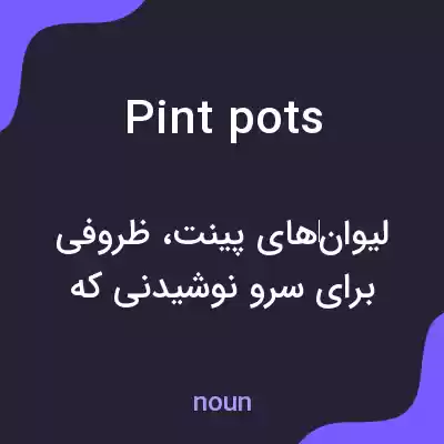 معنی pint pots به فارسی