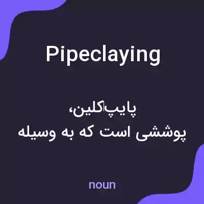 معنی pipeclaying به فارسی معنی pipeclaying به فارسی