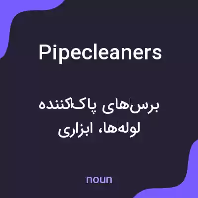 معنی pipe cleaners به فارسی معنی pipe cleaners به فارسی
