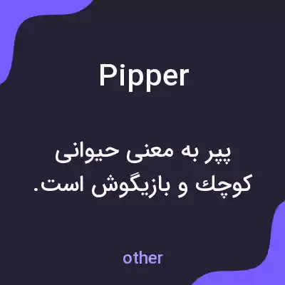 معنی pipper به فارسی معنی pipper به فارسی