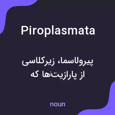 معنی piroplasmata به فارسی