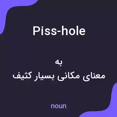 معنی piss-hole به فارسی معنی piss-hole به فارسی