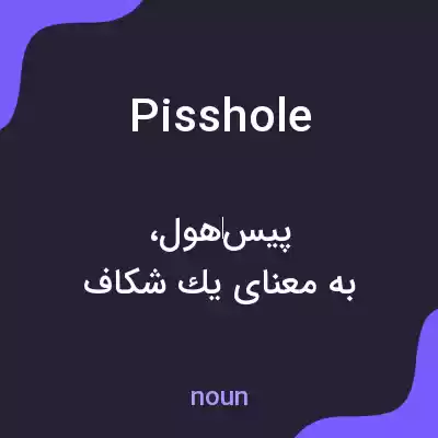 معنی pisshole به فارسی معنی pisshole به فارسی