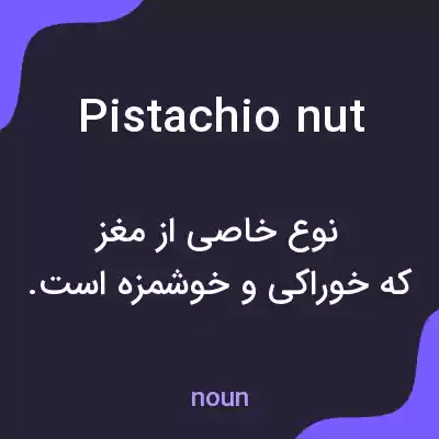 معنی pistachio nut به فارسی