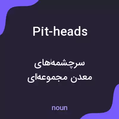 معنی pit-heads به فارسی معنی pit-heads به فارسی