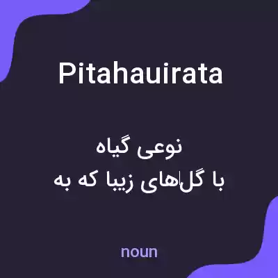 معنی pitahauirata به فارسی معنی pitahauirata به فارسی