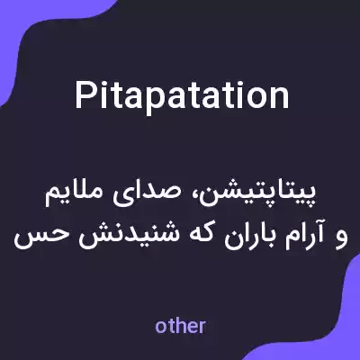 معنی pitapatation به فارسی معنی pitapatation به فارسی