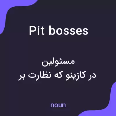 معنی pit bosses به فارسی معنی pit bosses به فارسی