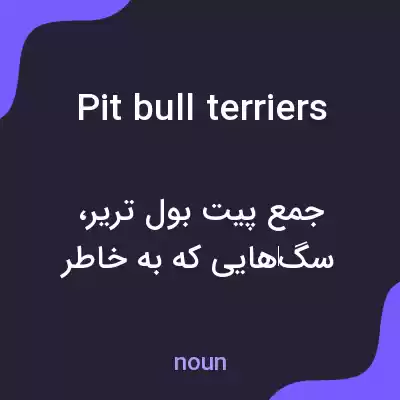 معنی pit bull terriers به فارسی معنی pit bull terriers به فارسی