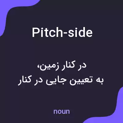 معنی pitch-side به فارسی معنی pitch-side به فارسی