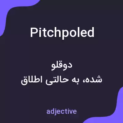 معنی pitchpoled به فارسی معنی pitchpoled به فارسی