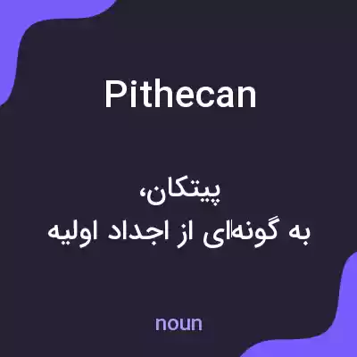 معنی pithecan به فارسی معنی pithecan به فارسی