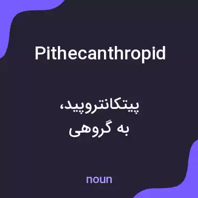 معنی pithecanthropid به فارسی معنی pithecanthropid به فارسی