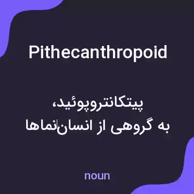 معنی pithecanthropoid به فارسی معنی pithecanthropoid به فارسی