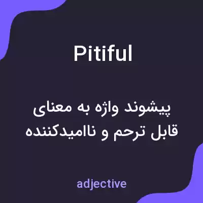 معنی pitiful به فارسی