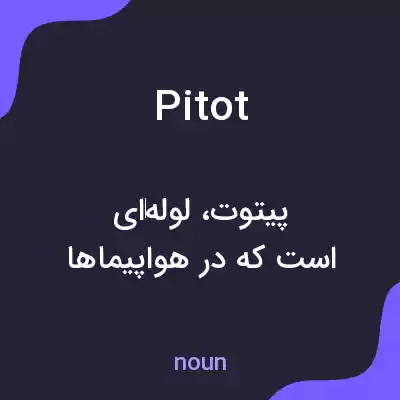 معنی pitot به فارسی معنی pitot به فارسی