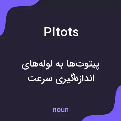 معنی pitots به فارسی معنی pitots به فارسی