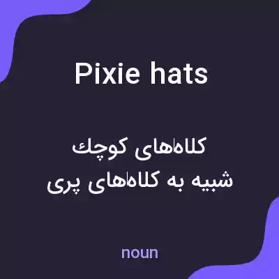 معنی pixie hats به فارسی معنی pixie hats به فارسی