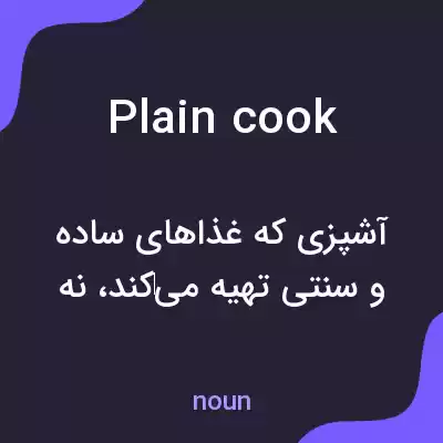 معنی plain cook به فارسی معنی plain cook به فارسی