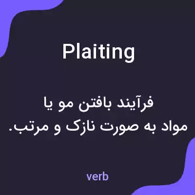 معنی plaiting به فارسی معنی plaiting به فارسی