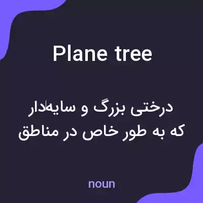 معنی plane tree به فارسی معنی plane tree به فارسی