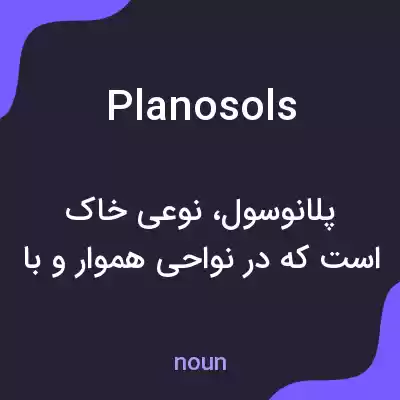 معنی planosols به فارسی