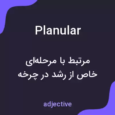 معنی planular به فارسی