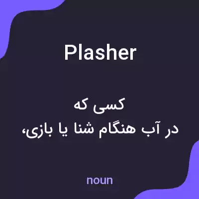 معنی plasher به فارسی معنی plasher به فارسی
