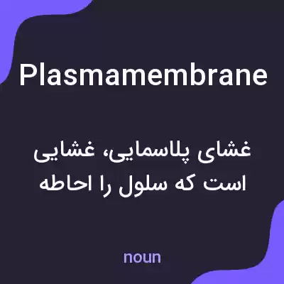 معنی plasmamembrane به فارسی معنی plasmamembrane به فارسی