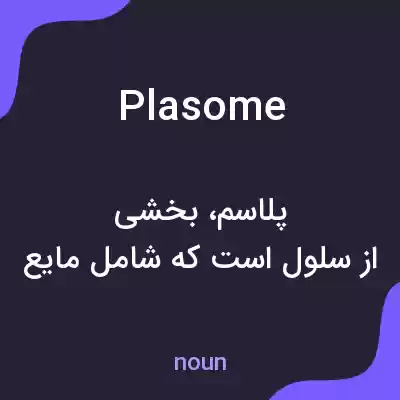 معنی plasome به فارسی معنی plasome به فارسی