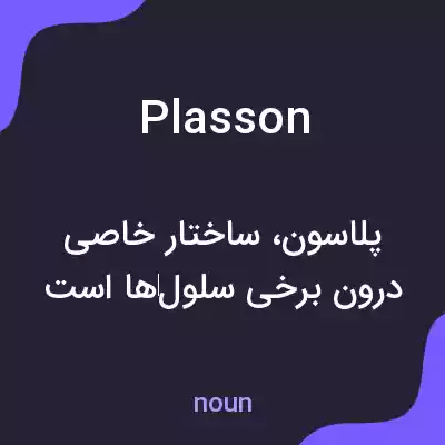 معنی plasson به فارسی معنی plasson به فارسی