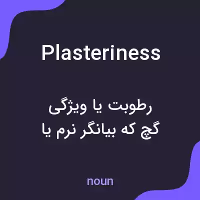 معنی plasteriness به فارسی معنی plasteriness به فارسی