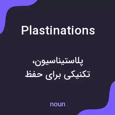 معنی plastinations به فارسی