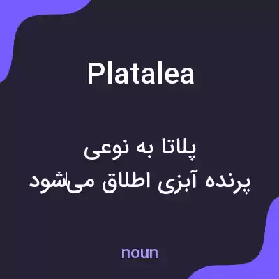 معنی platalea به فارسی معنی platalea به فارسی