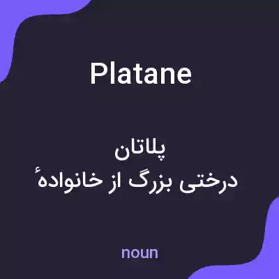معنی platane به فارسی معنی platane به فارسی