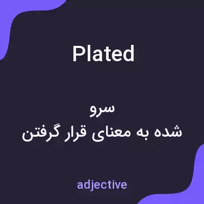 معنی plated به فارسی معنی plated به فارسی