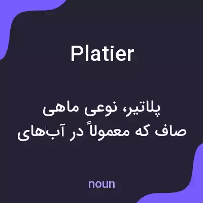 معنی platier به فارسی معنی platier به فارسی