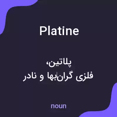 معنی platine به فارسی معنی platine به فارسی